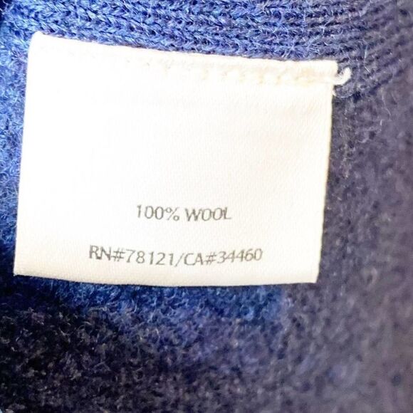Eileen Fisher Womens Blue Wool Long Sleeve V Neck Cardigan Sweater Size PS - Picture 6 of 7